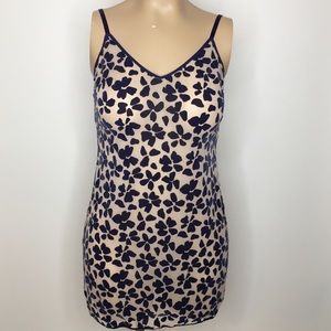 VICTORIA’S SECRET Nude Sheer Blue Velvet Slip L